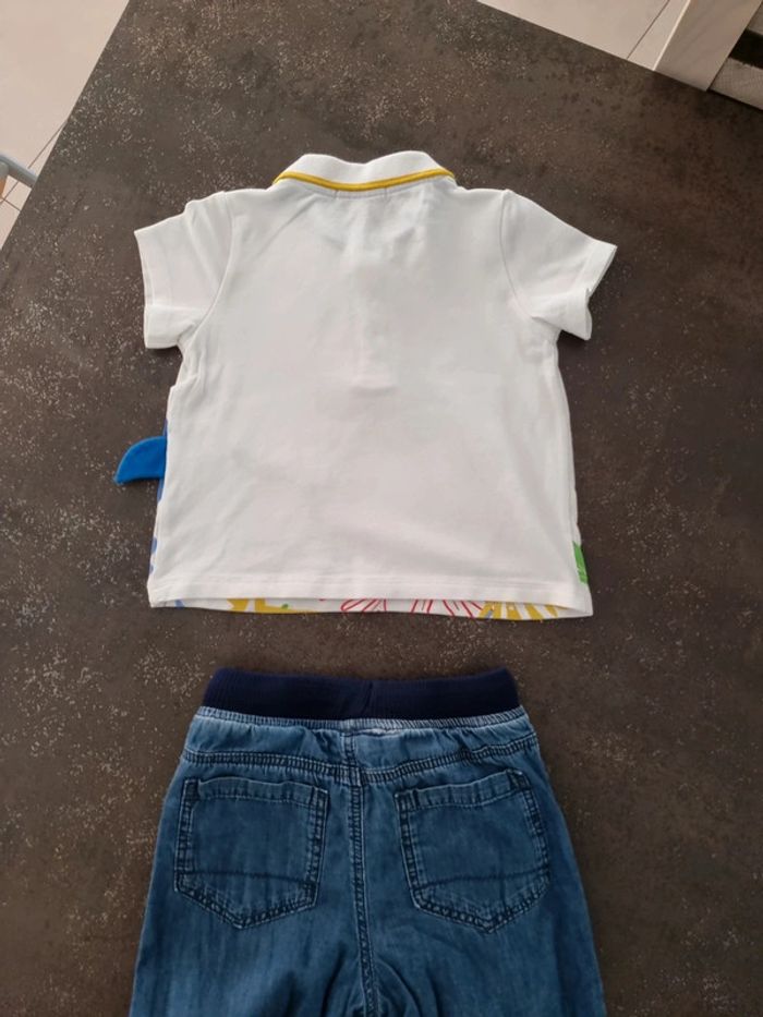 Ensemble polo + jean léger Du pareil au même en 24mois - photo numéro 5