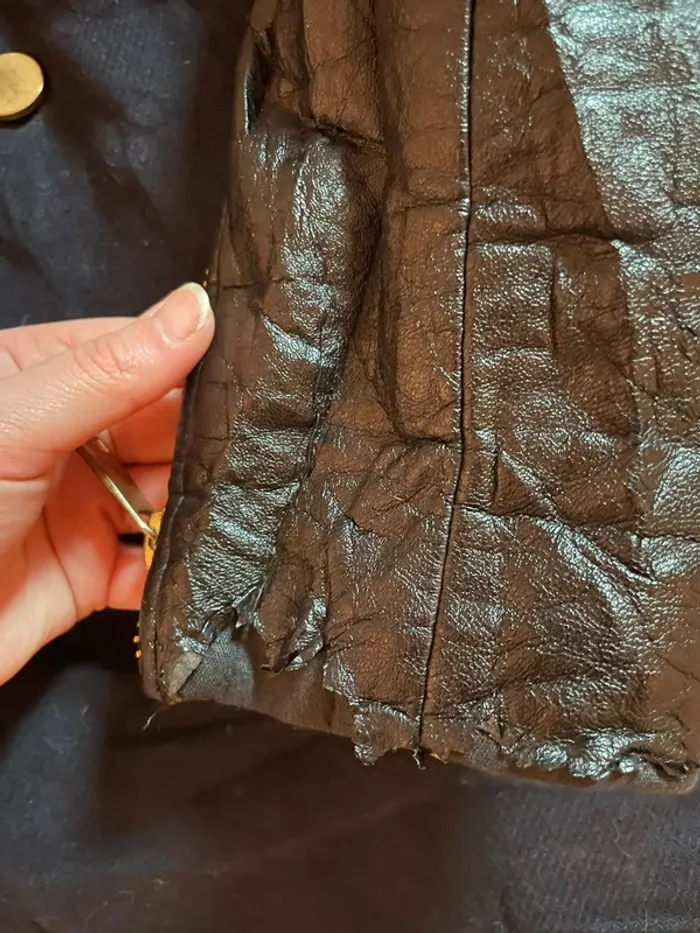 Veste longue "H&M" "Bombers" "Cabans", cuir. - photo numéro 6