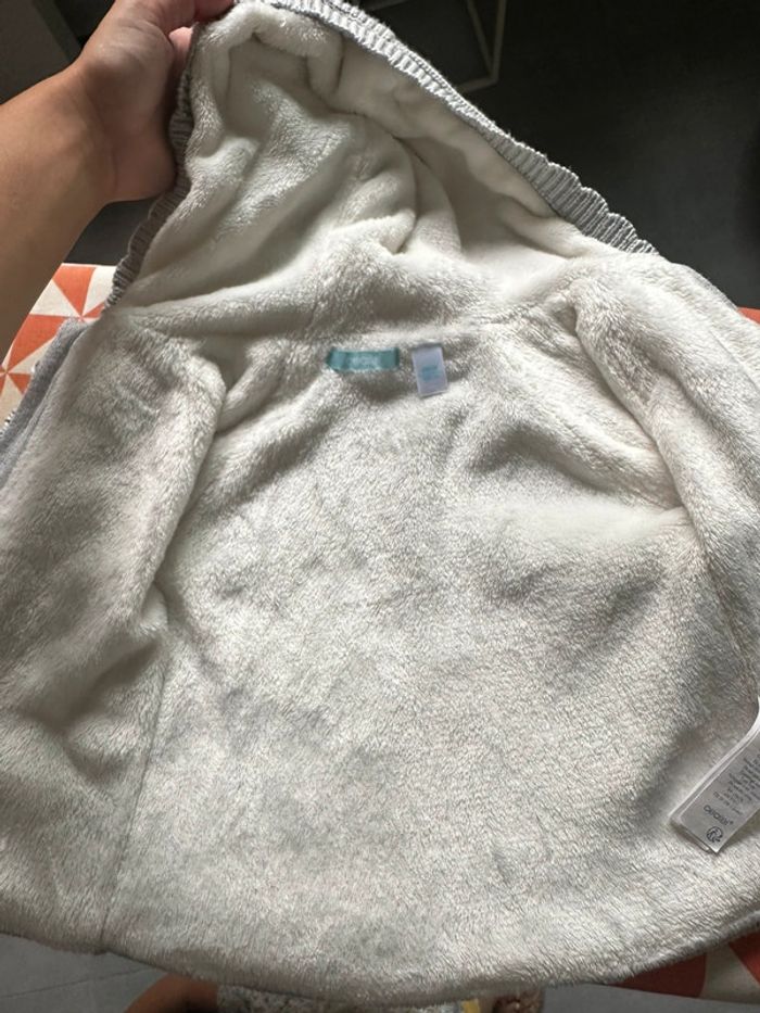 Veste tricot fourrée 6 mois - photo numéro 6