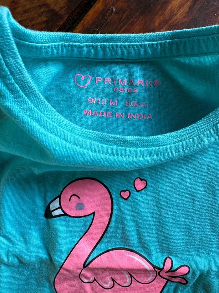 Lot 2 t-shirts manches courtes filles - 9 mois - photo numéro 4