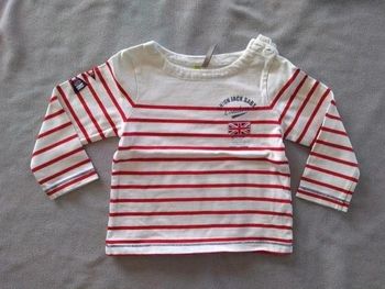 Sweat marinière rouge Orchestra 18 mois