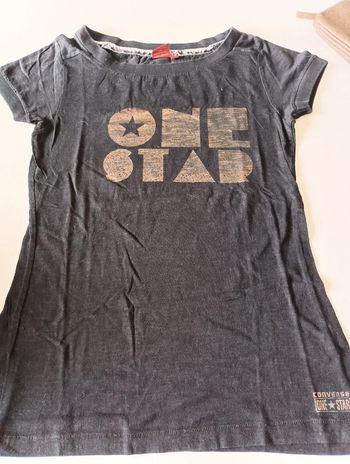 Haut tee shirt femme manches courtes Converse taille 34 XS