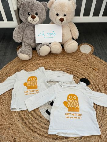 Lot tee shirt ML 12 mois