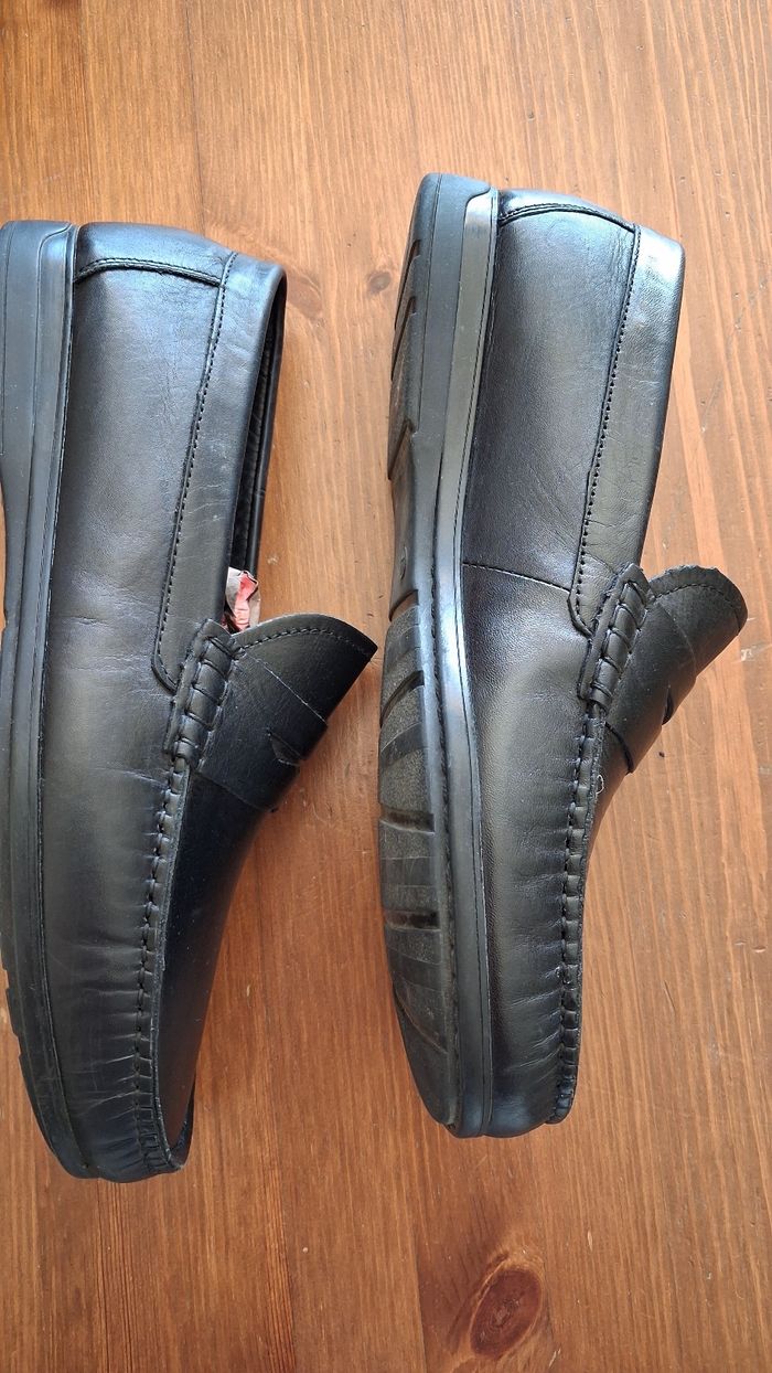 Chaussures cuir mocassin Vintage 44 - photo numéro 3