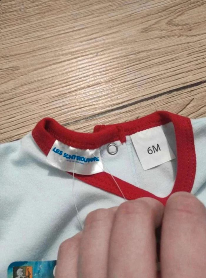 Pyjama neuf  6  mois  Schtroumpfs - photo numéro 5