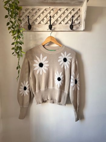 Pull en laine à fleur en 34