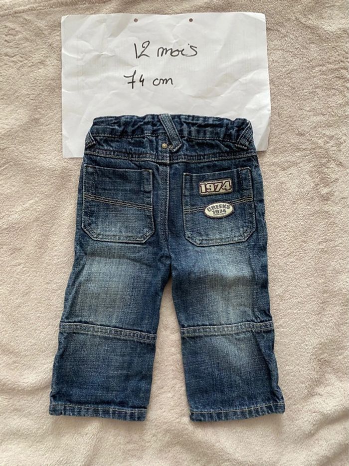 Lot de 3 pantalons jeans 👖 - Kimbaloo, Creeks & autre - 12 mois - TBE - photo numéro 10