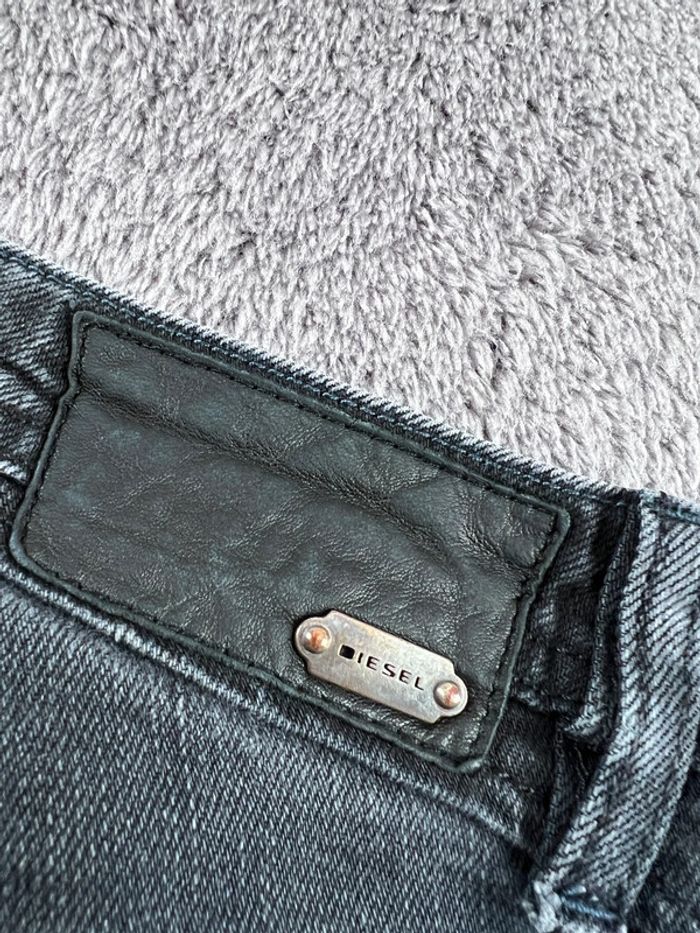 Jean slim Diesel effet délavé noir – Taille XS - photo numéro 7