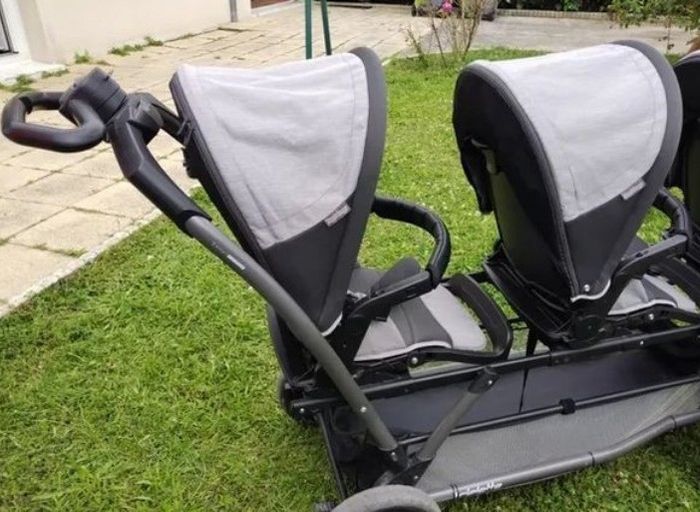 Poussette triple peg perego en excellent état, vendu avec son habillage de pluie - photo numéro 3