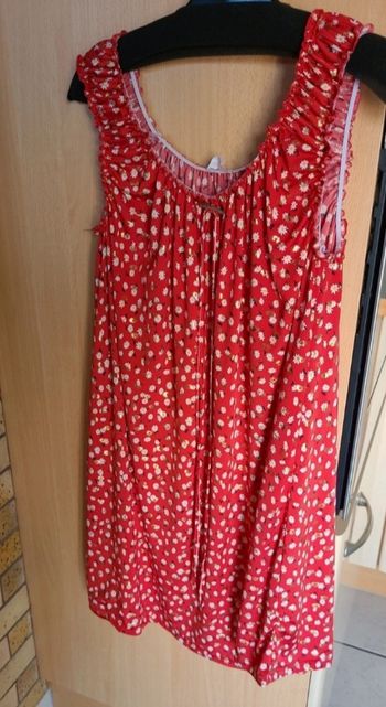 Tunique robe rouge et dorée