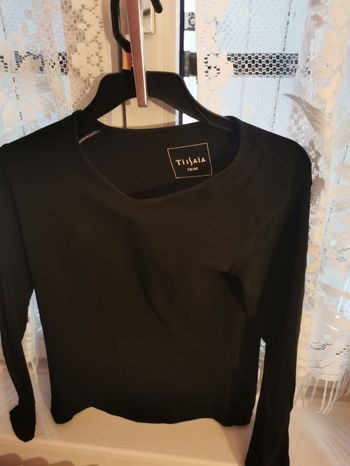 Polo manches longues noir taille 38/40