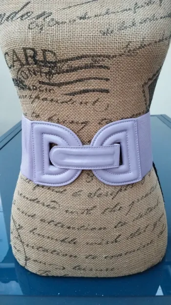 Ceinture élastique lilas 75 cm femme