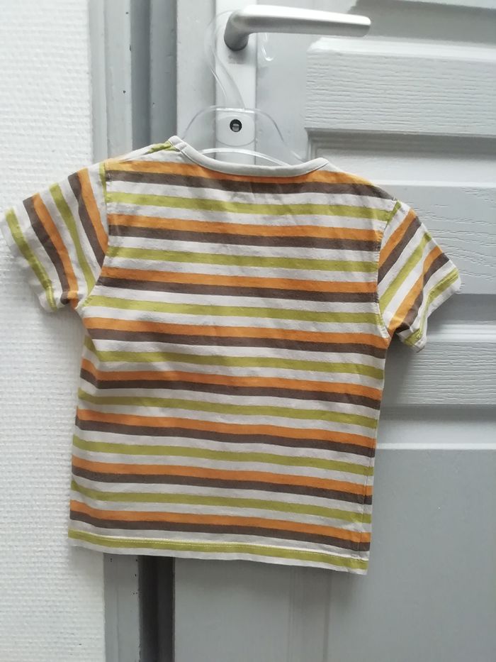 Vends t-shirt garçon été rayé multicolore - photo numéro 6
