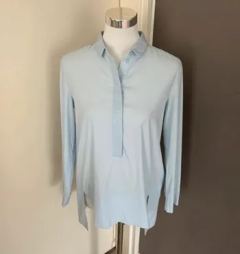 Cos blouse, haut chemise bleu claire femme,  taille 38