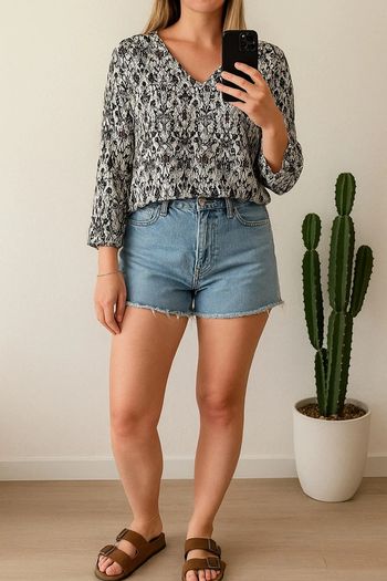 Blouse à motifs modèle Leopold taille 3 - Maje