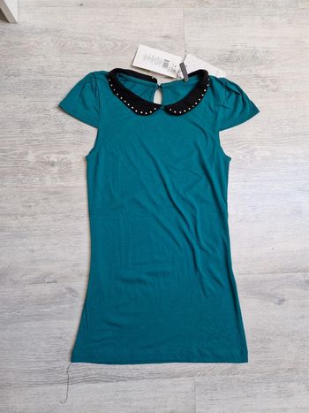 Top Naf naf XS neuf avec étiquette Coloris vert impérial : entre le vert et le bleu canard