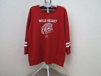 Sweat long rouge imprimé – MsMode 😍