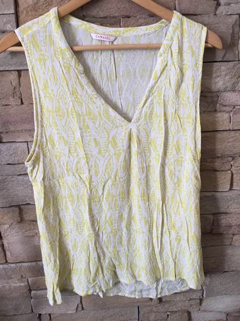 Haut sans manches jaune taille 42.