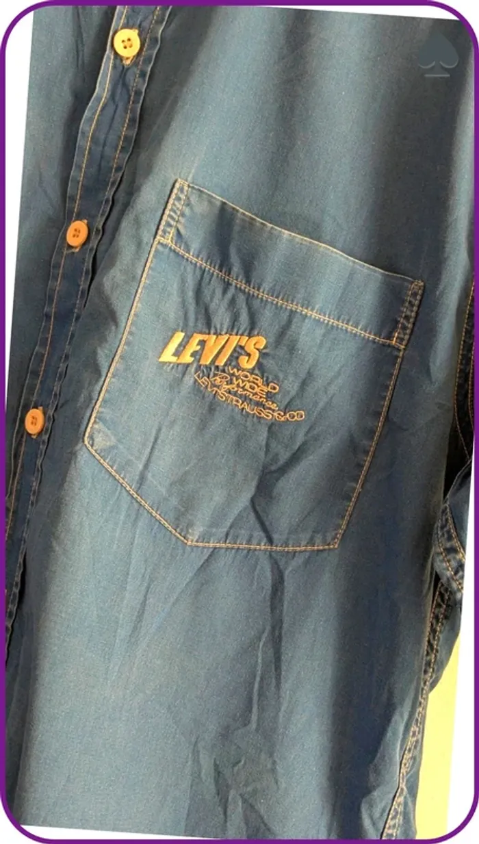 Chemise manches courtes homme Levi's Vintage M - photo numéro 3