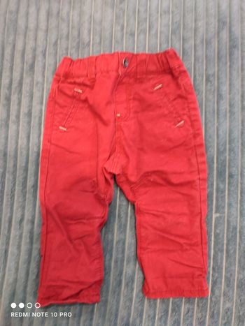 Pantalon fille rouge 6 mois