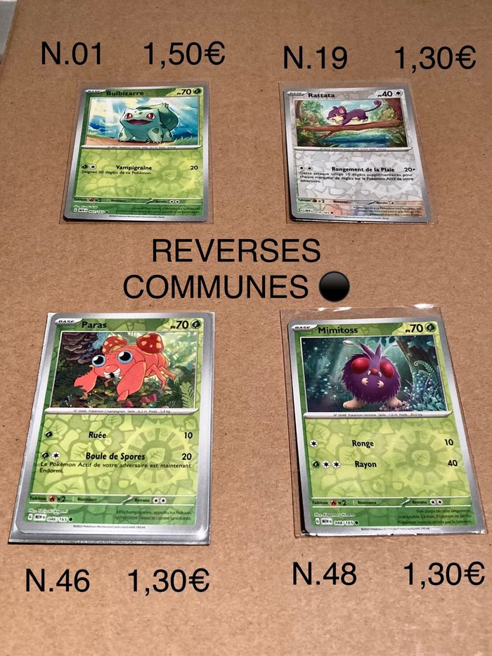 Cartes Pokémon reverses 151 - photo numéro 2