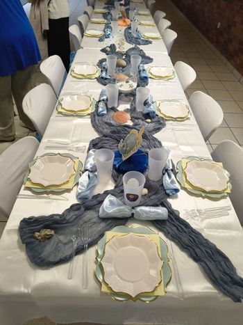 Chemin de table  bleu
