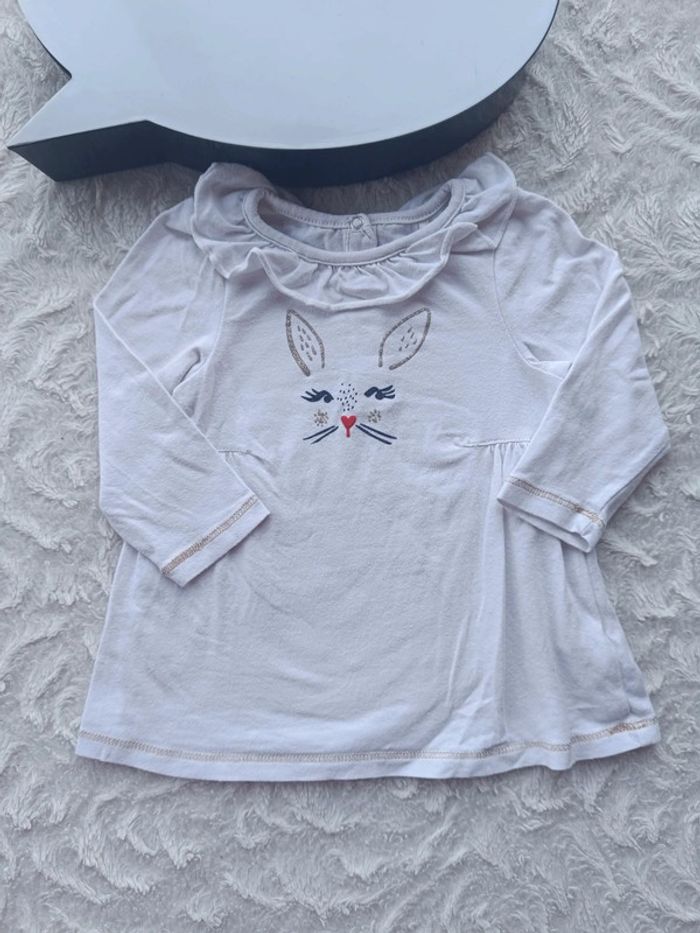 Ensemble (tunique manches longues+legging) Fille 9 moisi lapin Orchestra - photo numéro 3