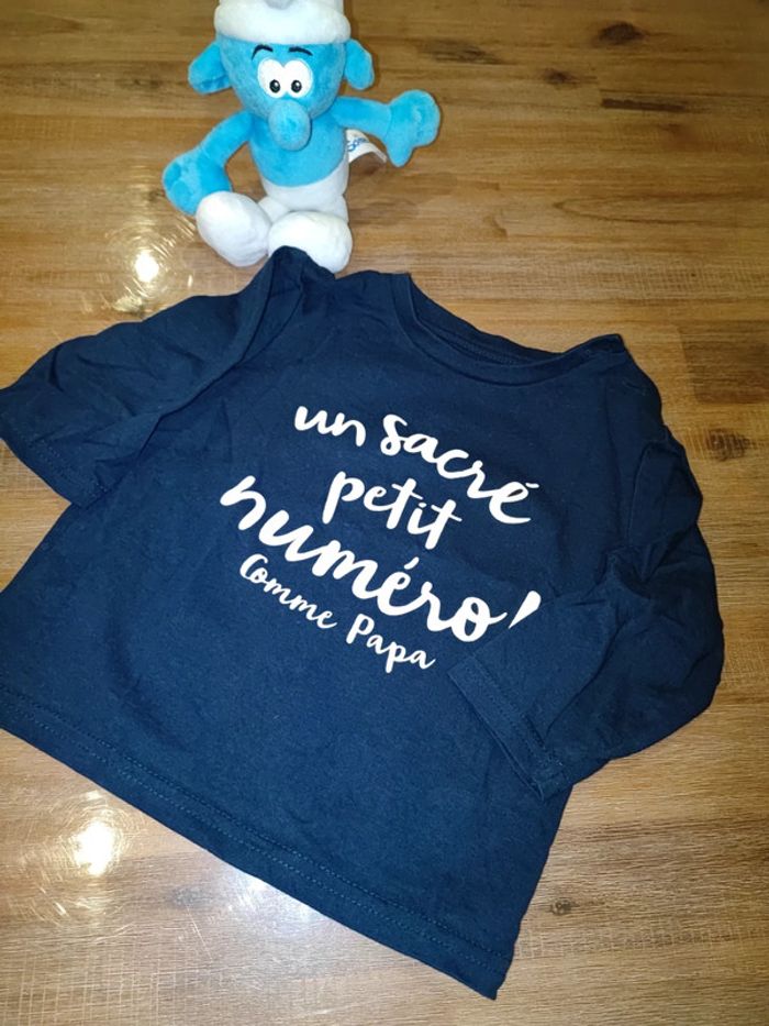 Tee-shirt marine manches longues