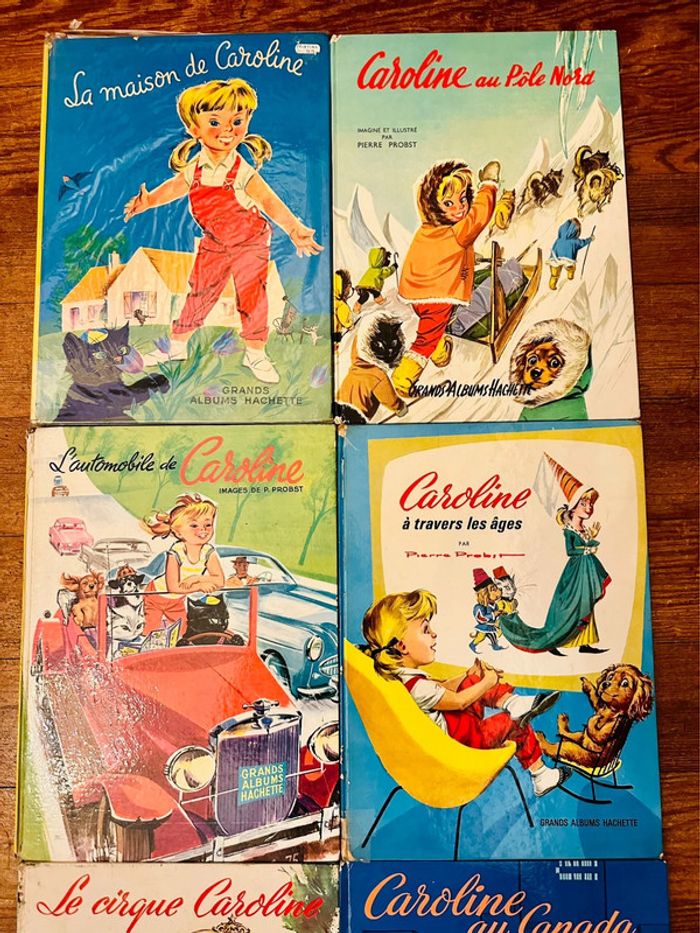 Lot de 6 grands ouvrages couleurs Caroline années 50-60-70 livres bd album Pierre Probst - photo numéro 3