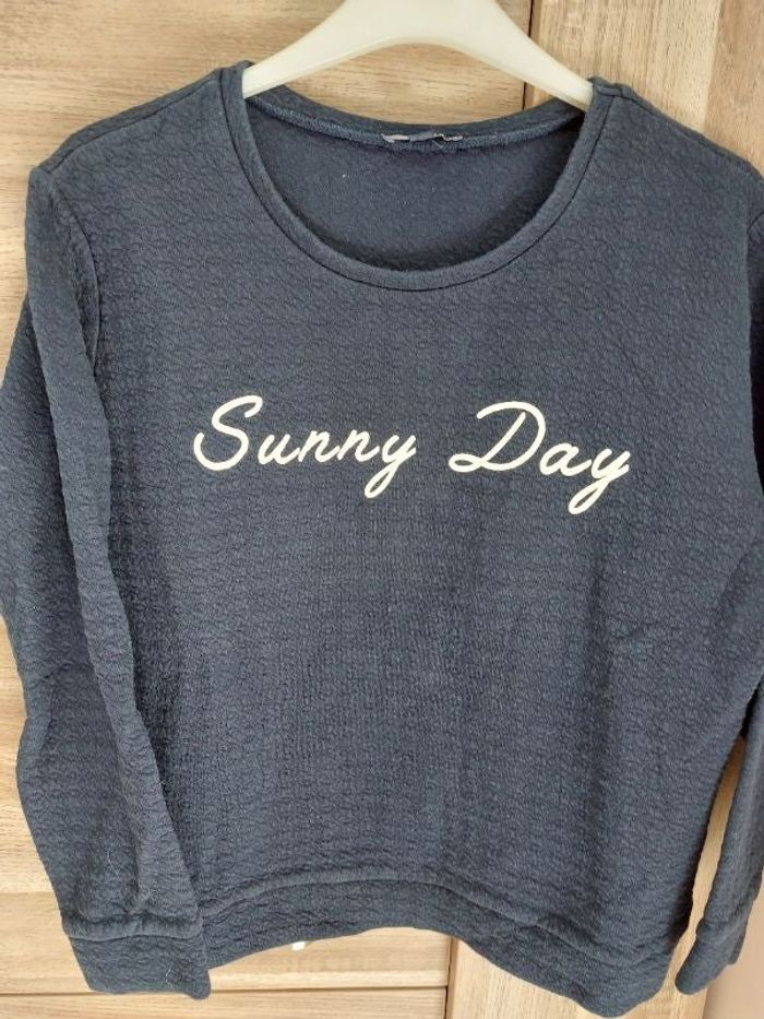 Sweat 100 % coton bleu marine