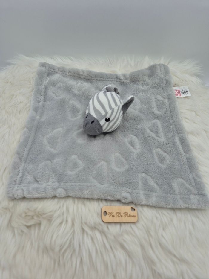 Doudou plat carre Zèbre Gris Nuage Primark - photo numéro 7