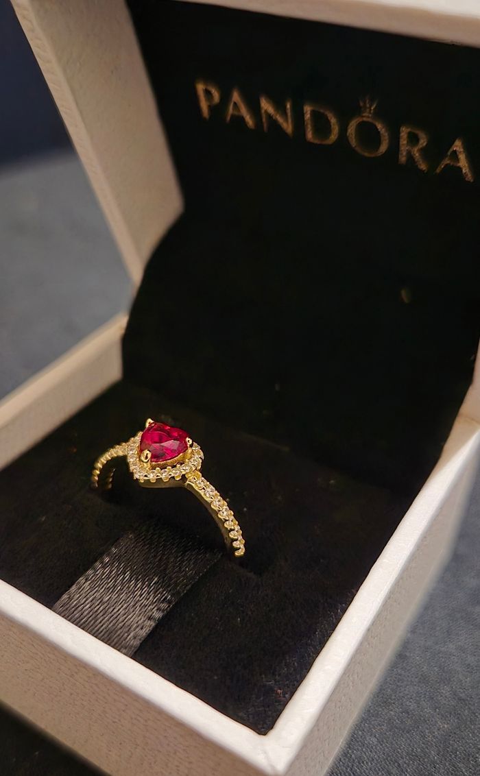 Bague coeur rouge Pandora - photo numéro 1