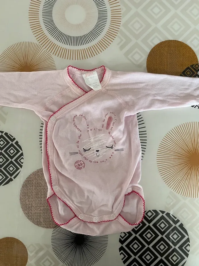 body manches longues 1 mois fille