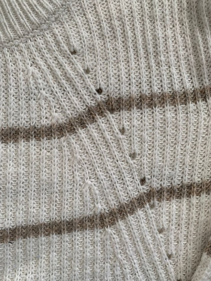 Pull beige et écru Creeks taille M - photo numéro 2