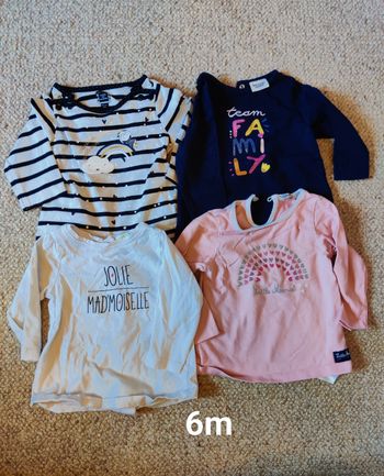 T-shirts ML fille  6m