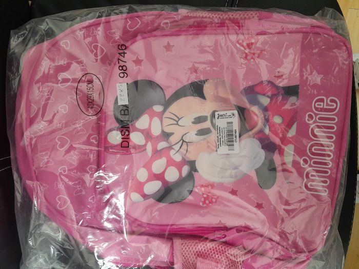 beau cartable sac a dos minnie rose 40cm