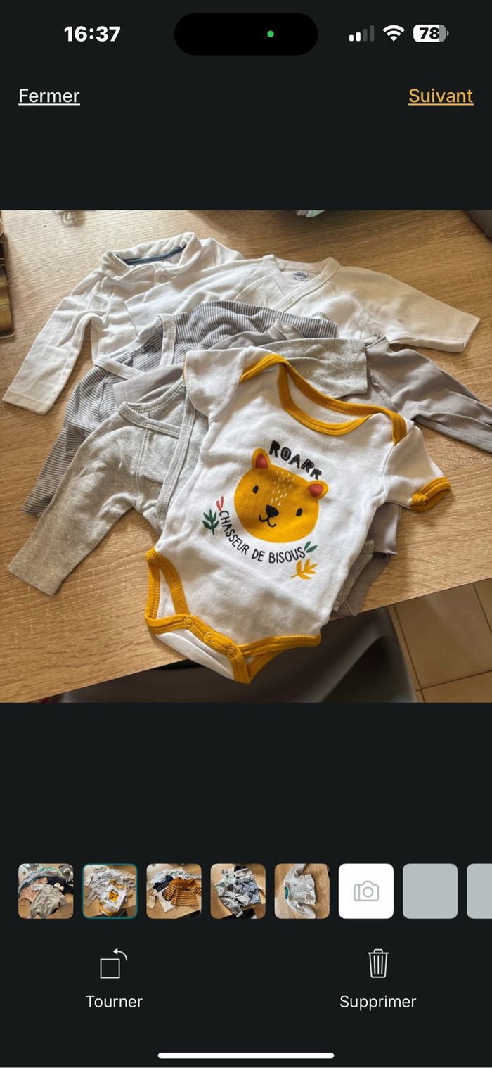 Lot 24 vêtements bébé garçon 1 Mois - photo numéro 2