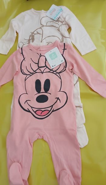 lot de 2 pyjamas en coton minnie disney 81 cm 18 mois