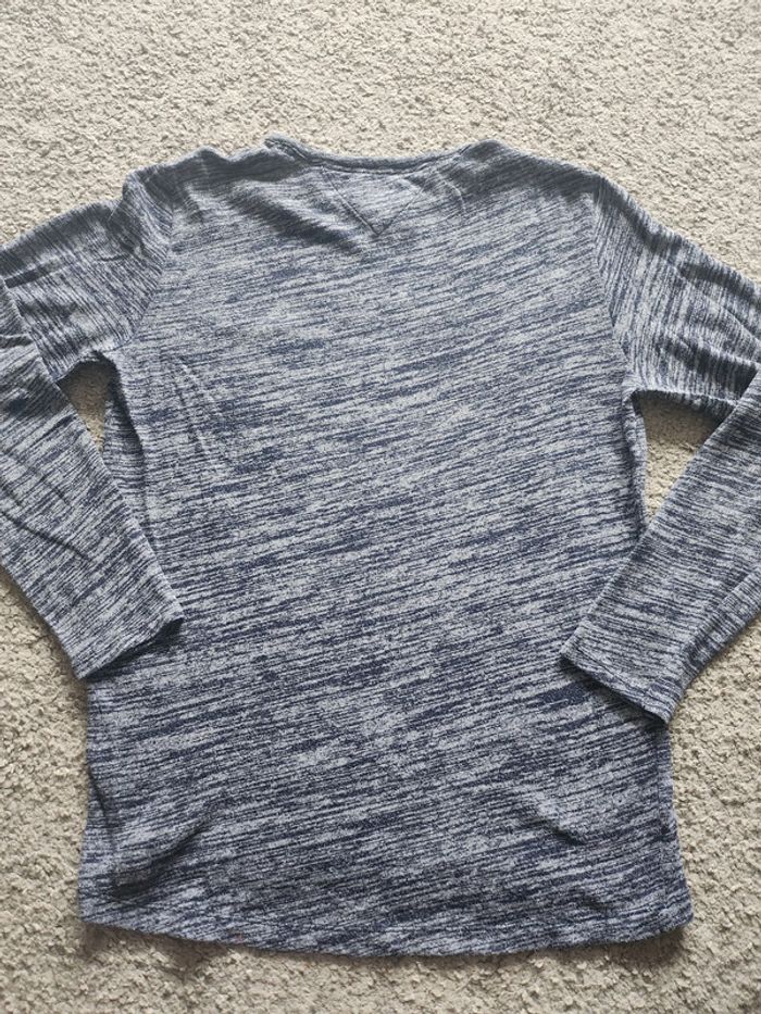 Pull fin et leger bleu chiné tommy hilfiger  taille M - photo numéro 2
