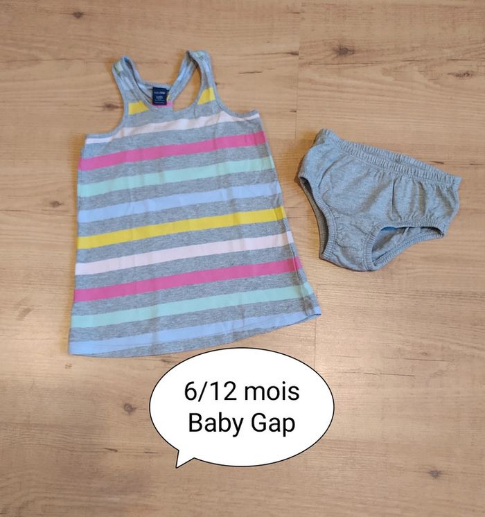 Ensemble fille été baby gap 6/12 mois