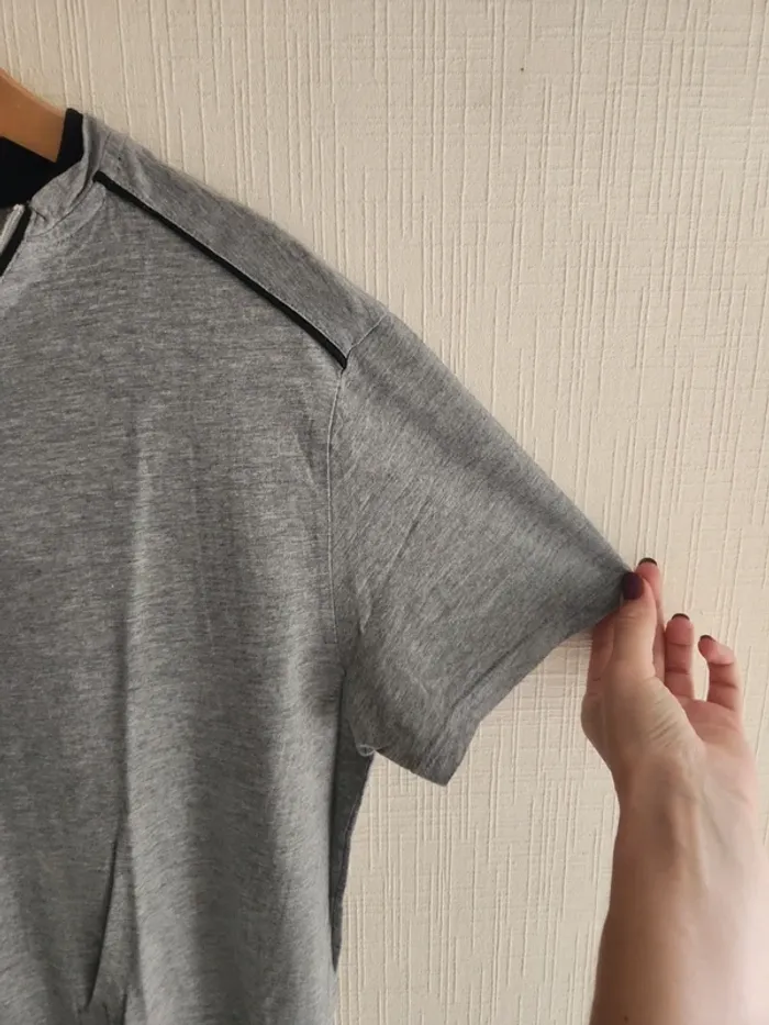 Tee-shirt manches courtes gris Celio L - photo numéro 4