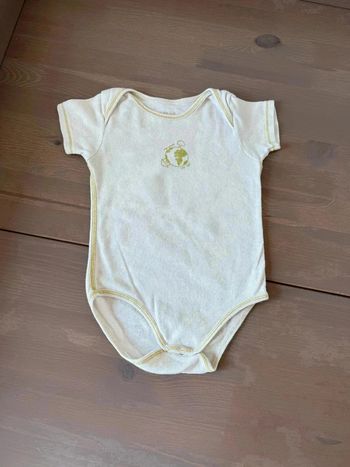 Body bb Bio Coton Blanc Manches Courtes - 12 Mois - Très Bon État