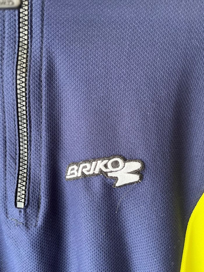 T-shirt de cyclisme Bruno/L/bleu et jaune/excellent état - photo numéro 2