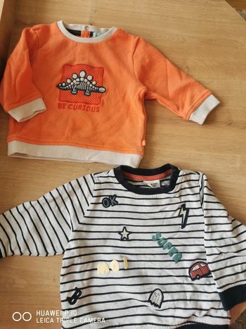 2 sweat légers 9 mois