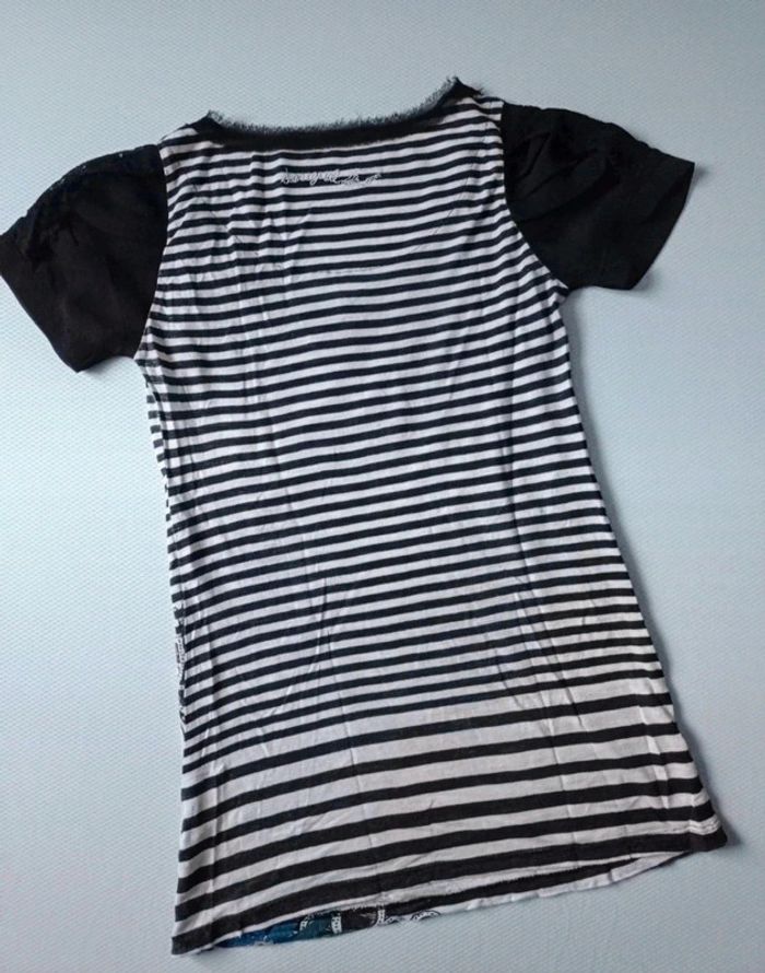 T-shirt Desigual façon marinière S/36 - photo numéro 7