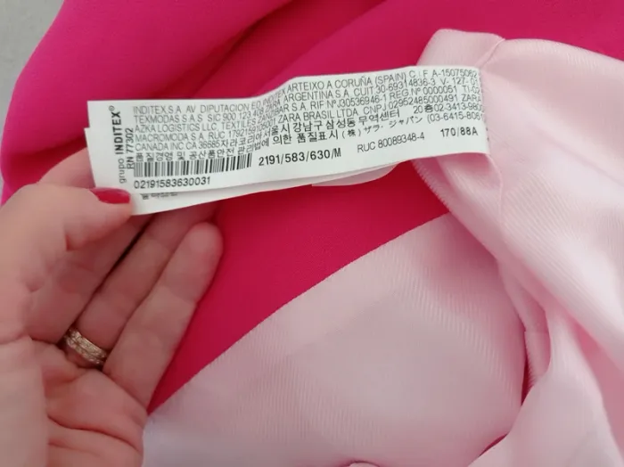 Magnifique blazer rose fushia habillé manches trois quart neuf avec étiquette T.M Zara - photo numéro 7