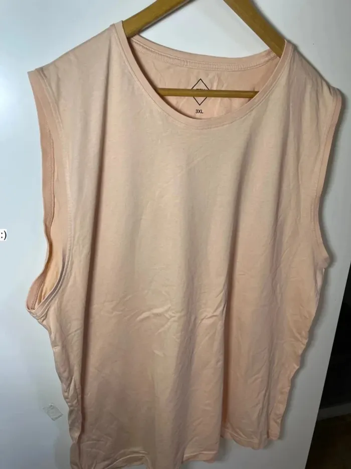 Débardeur femme rose en coton taille 48 / tex - photo numéro 3