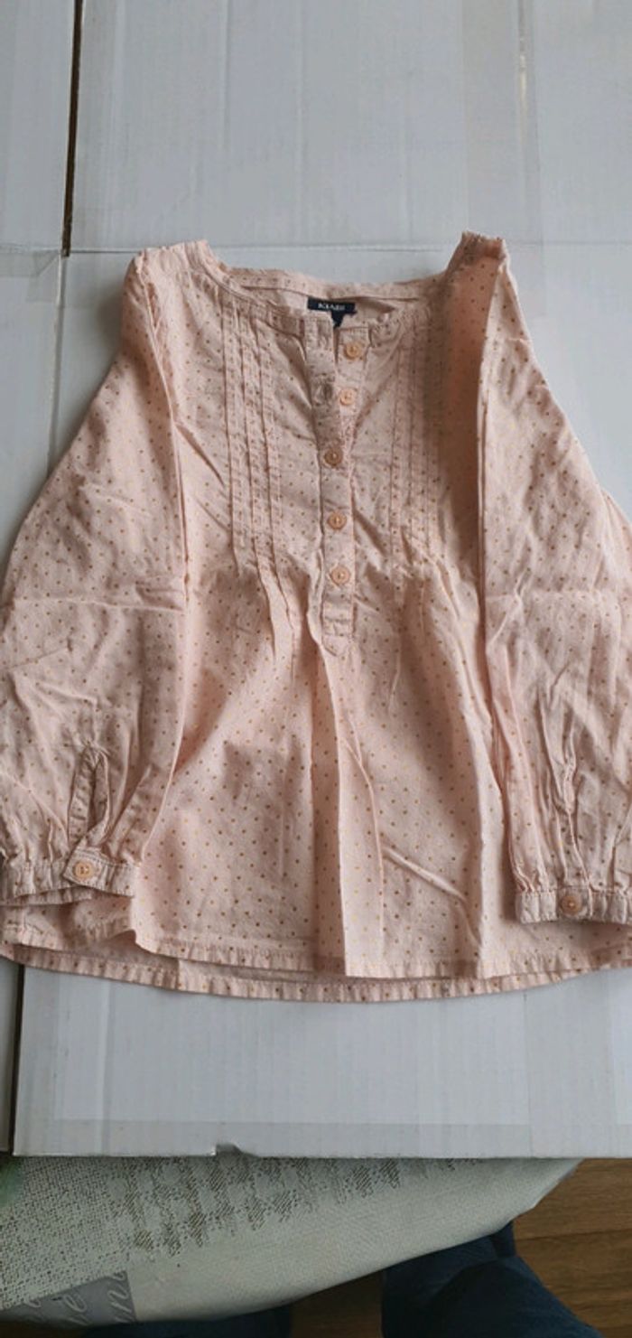 Tunique rose pâle à pois pailletté Kiabi 6 ans