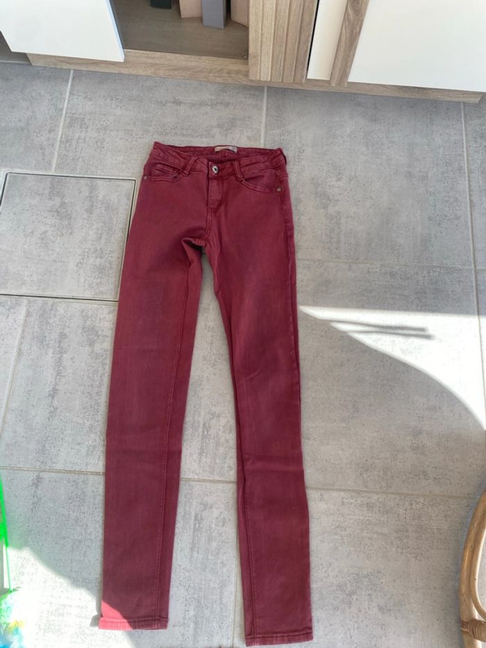 Pantalon garçon bordeaux taille 36