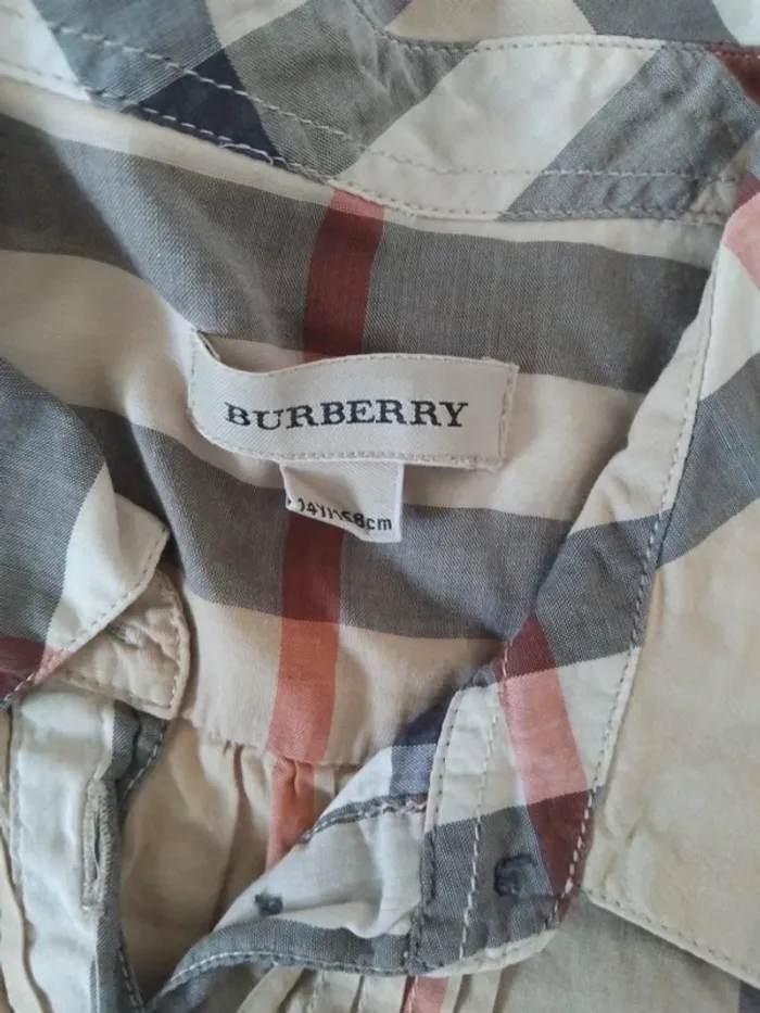 Blouse Burberry t14ans 100%coton - photo numéro 10